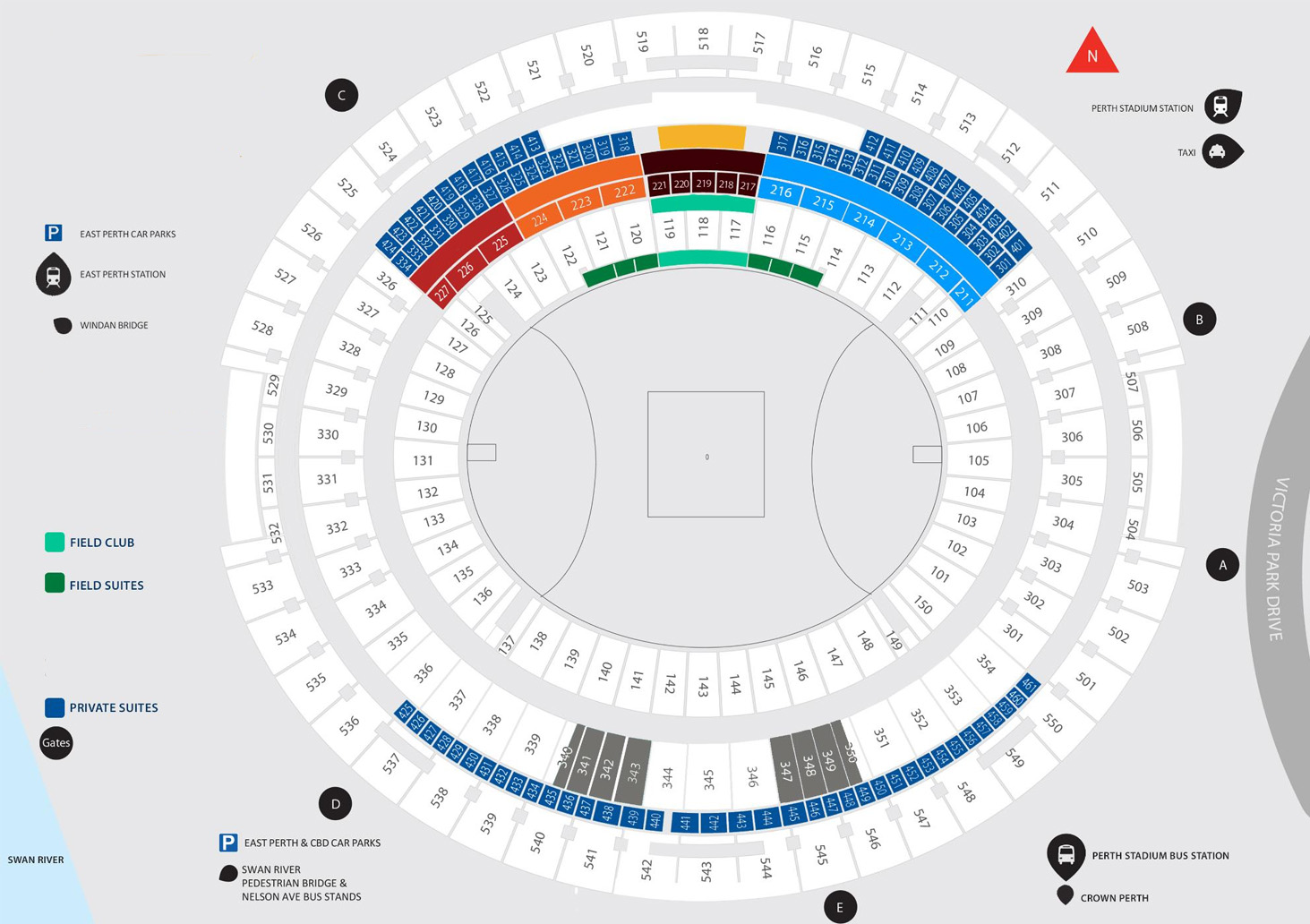 Etihad Stadium Afl Seating Chart