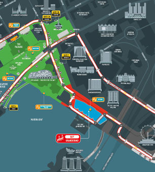 circuit racing map Bay 5 for Singapore GP 2022