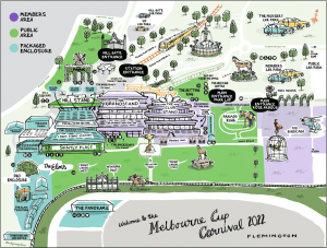 Melbourne Cup carnival venue map 2022