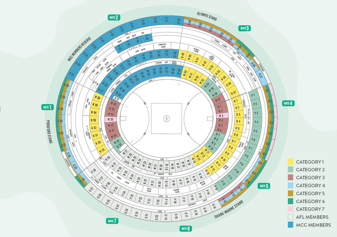AFL Grand Final Seating map